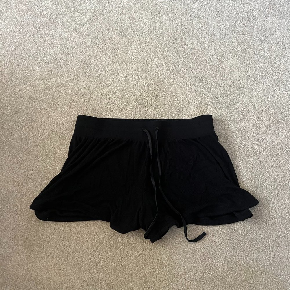 Heavenly by Victoria Supersoft Modal Rib Short, Size S, Black